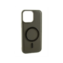 Zenviac456 iPhone Uyumlu 14 Pro Max Magsaff Kapak Kılıf Zenviac45678 Gri