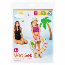 Intex Şeffaf Meyve Desenli Çocuk Deniz Simidi 61 Cm Renkli Şişme Yüzme Simidi