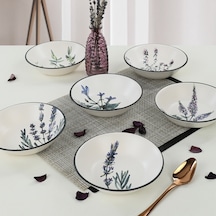 Keramika Çiçek Bahçesi Yemek Tabağı 18 cm 6 Adet