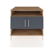 Kronos Şifonyer 3 Raflı 2 Kapaklı 88x59x80 Çam-antrasit Atlas Çam