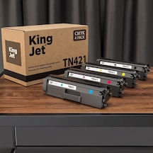 Kingjet Brother Uyumlu Tn-421 Standart Kapasiteli 4 Renk Takım Uyumlu  Toner