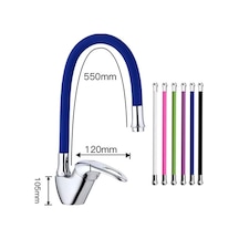 Mix Kuğu Mutfak Evye Bataryası Renkli Oynar Başlıklı Mavi