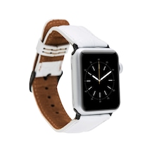 Bouletta Apple Uyumlu  Watch Deri Kordon 42-44-45 MM Beyaz