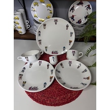 6 Parça Lol Bebek Model Çocuk Bebek Yemek Takımı Beslenme Seti Çok Renkli