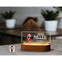 Bk Gift Kişiye Özel İsimli Erkek Patron Karikatürlü Led Işıklı Akrilik Masa İsimliği-4, Ofis Dekoru, Mesleki Hediye, Ofis Hediyeleri Kobitmeyen138012