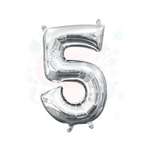 Nedi Balon Folyo 40 Rakam Gümüş 5 10766 Çok Renkli