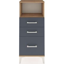 Arges Komodin Tek Raflı 3 Çekmeceli 44x30x106 Çam-antrasit Çam