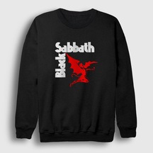 Presmono Unisex Henry Black Sabbath Sweatshirt Siyah