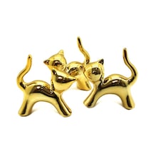 İbico İ12-156 Biblo Ve Dekoratif Süs Eşyası Kedi Gold Küçük Seramik - 12'li Paket Diğer