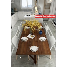 Dekorfim DF01111BR Pratik Portatif Katlanır Masa Mutfak ve Yemek Masası
