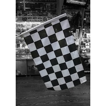 50x70 Cm Damalı Bayrak Plastik Sopalı Raşel Kumaş