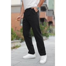 Vento Elegante Siyah Jogger Pantolon Fermuarlı Siyah Renk