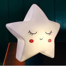 Orbus Silikon Led Işıklı Yıldız Gece Lambası Beyaz Beyaz - Beyaz