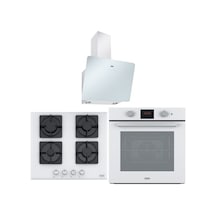 Franke FSL 86 H WH - FHNS 604 4G WH C - PJ 615 V WH A/600 Beyaz Ankastre Set