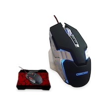 Rgb 7200 Dpı Kablolu 7 Tuşlu Gaming Oyuncu Mouse Fare Ve Pad Çok Renkli