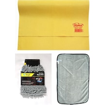 Polikur 3224 Güderi Oto Kurulama Bezi & Spark 7050 Oto Eldiveni & Spark 2315 Havlu Bez 3'lü Set