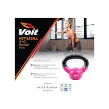 Voit Vinyl Kettlebell 2 KG Pembe