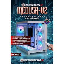 Gorgon-x Medusa-v2 7x120mm Argb Beyaz Akvaryum Kasa