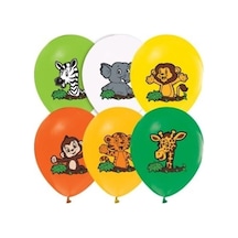 TSF8051 4+1 Safari Baskılı Balon 8li 12 inç