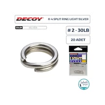 Decoy R-4 Split Ring Halka Light Silver 2 30lb 20 Adet