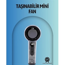 Ceylan Adam Şeffaf Kasa El Fanı 5v 2a 100 Kademeli Hava Akışı Type-c Girişli