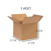 Kutu Boş Karton Koli Tasıma Kolisi 27x27x25 Orta Boy 5 Li Adet 27 X 27 X 3