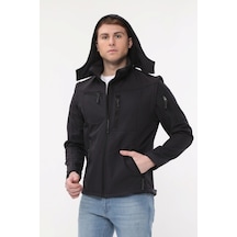 Uniprom Taktikal Softshell Mont Kollar Ve Kapşon Çıkabilir Erkek Füme