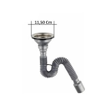 Çöpmak Evye Sifonu Flexi Gövde Sifonu Tahliye  50Mm Gri