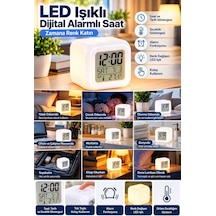Dekoratif Küp Saat İle Led Ve Alarm Fonksiyonu