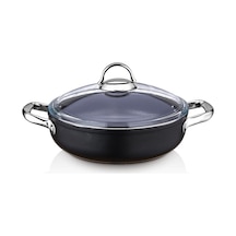 Saflon Sf8634tt Titanium 34 Cm Basık Tencere 8 Litre Siyah