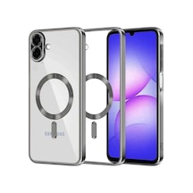 Newface - 823 - Samsung Galaxy A07 Kross Magneticsafe Kapak - - Csmo-tex - Titan Gri