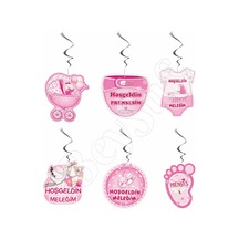 Hoşgeldin Bebeğim 6lı Sarkıt Pembe