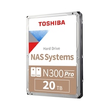 Toshiba N300 Pro 20tb Büyük Ölçekli İş Nas 24 Bölmeye Kadar 3,5 İnç Dahili Sabit Sürücü - 300 Tb/yıl'a Kadar İş Yükü Oranı Cmr Sata 6 Gb/s 7200 Rpm 512 Mb Önbellek - Hdwg62axzstb