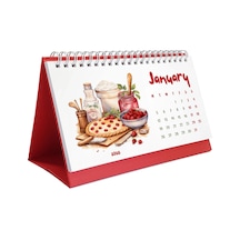 2027 Masa Takvimi, Vintage Fırın Ve Mutfak Sanatları Takvimi, 2027 Desk Calendar, Vintage Baking Cal Siyah