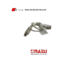 Fk 4234 Usb Dişi / Mini 5 Pin Usb Şeffaf Kablo
