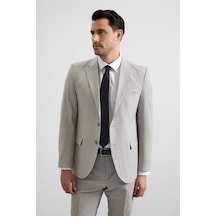 Süvari Gri Slim Sivri Yaka 6 Drop Takım Elbise Tk1020000351-s05 Gri