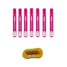 7li Pembe Beyaz Tahta Kalemi + Silgisi Pembe