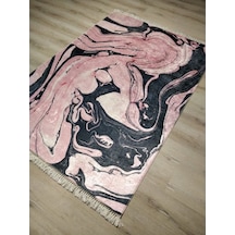 Yamalıhome Style3 Pembe Siyah Halı 140X200 Cm