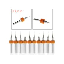 Pcb Matkap Ucu 0,3Mm Tungsten Mikro Karbür 10 Adet 18 Shank