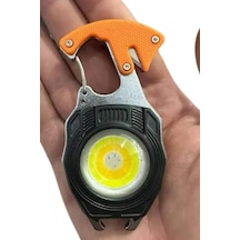 El - 710 - Feneri Led Anahtarlık Çok Fonksiyonlu Mini - Kmrsfres - Çakmak Özellikli Çok Renkli