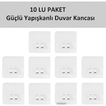 10 Lu Güçlü Kendinden Yapışkanlı Kancalar Köşe Rafı Banyo Rafı Duş Rafı Kancası Gri Diğer