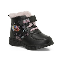 Lol Nepha Siyah Cırtlı Kürklü Fermuarlı Kız Çocuk Bot Siyah