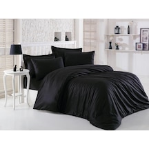 Elegant Siyah Çift Kişilik Saten Nev Takımı Renkli