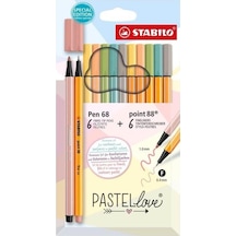 Stabilo Point 88 & Pen 68 Pastellove 12'li 6888/12-7-7 - 51013421 Yeni