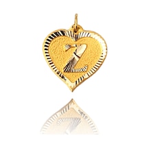 0.25 Gram 14 Ayar Z Harfi Kalp Kolye Ucu