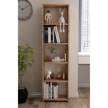 Libro Pine Kitaplık 5 Raflı Çok Amaçlı Düzenleyici Raf 160 Cm Dekoratif Atlantik Çam Çok Renkli