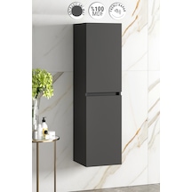 Yıldız 35 130 Cm Antrasit Gri Mat Mdf Asma Banyo Boy Dolabı Antrasit - Gri