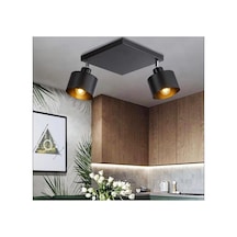 Rsylight Retro Metal Dekoratif Rustik Tavan Plofyoner Siyah 2 Li Mafsallı Avize Çap 25 Cm-1464490346258 Beyaz