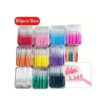 Willowhaven 80 Adet Karışık Nylon Diş Arası Fırçası 0.6-1.5mm Dayanıklı Taşınabilir Ağız Bakım Seti