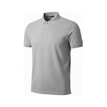 Barlashive Erkek Polo Yaka Düğmeli Pike Kumaş Tişört Regular Fit Kısa Kol T-shirt - Gri Çok Renkli